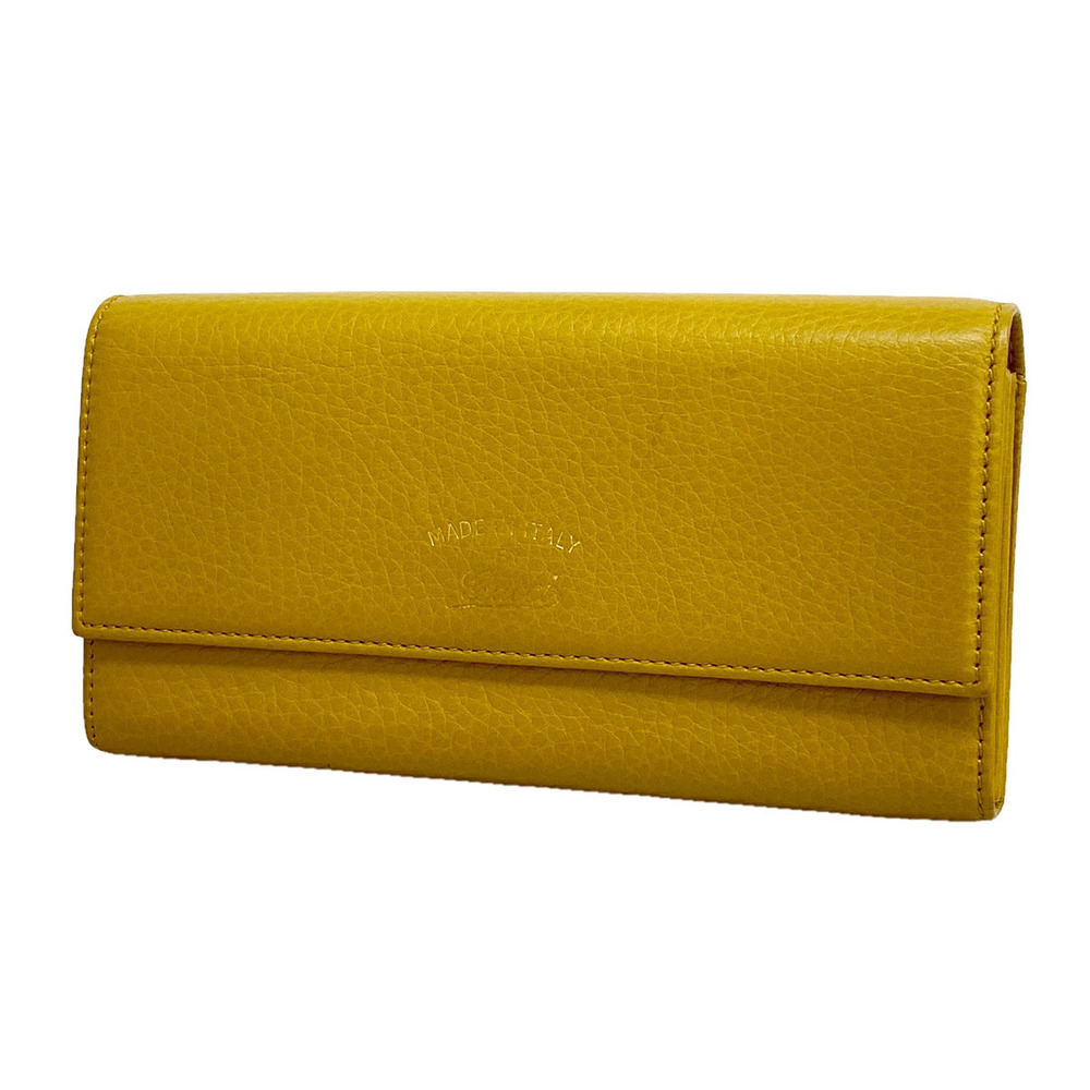 Gucci Long Wallet Leather Yellow